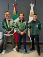 Team style look of the Adidas Mexico Worker Jacket.