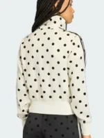 Adidas Polka Dot Track White Jacket Back View