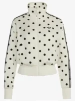 Adidas Polka Dot Track White Jacket Front View
