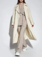 Anne Hathaway She Came to Me Trench Coat Closure View