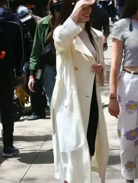 Anne Hathaway She Came to Me Trench Coat Side View