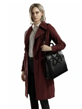 Ashcroft RE9 Requiem Red Trench Coat Front View