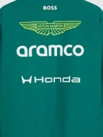 Aston Martin F1 Team 2026 Bomber Jacket Close-Up View Back