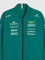 Aston Martin F1 Team 2026 Bomber Jacket Closure View