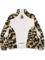 BAPE 1st Camo Stand Collar Yellow Track Jacket Back View