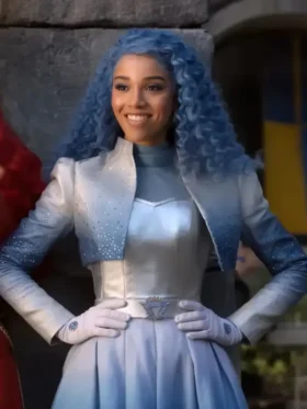 A full style look of the Baker Wicked Wonderland Blue Jacket.