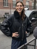 Cardin Oversized Leather Jacket Side View