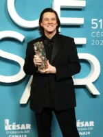 César Award 2026 Jim Carrey Black Suit Front View