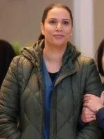 Chicago Med S10 Green Quilted Jacket Front View