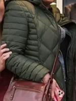 Chicago Med S10 Green Quilted Jacket Side View