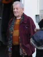 Close-up of the front closure on the Christophers Ian McKellen Jacket.