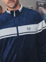 Daniel De Luca Velvet Track Jacket Closure View