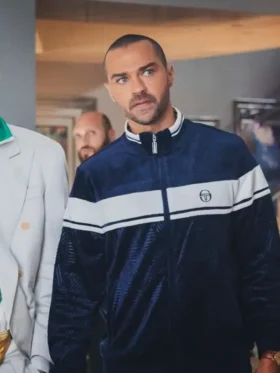 Daniel De Luca Velvet Track Jacket Front View