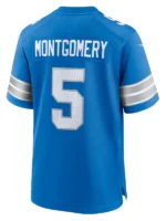 David Montgomery Detroit Lions Jersey Back View