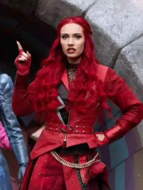 Front view of the Kylie Cantrall Red Jacket from Descendants.