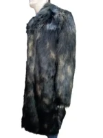 Fight Club Tyler Durden Brown Fur Jacket Side View