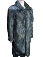 Fight Club Tyler Durden Brown Fur Jacket View Look