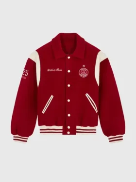 Germain Walk in Paris Varsity Jacket Front View