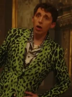 Close-up of the fabric on the Gunther The Beauty Green Blazer.