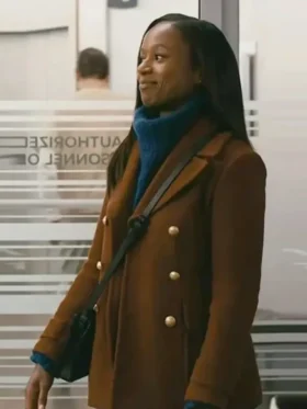 Howard Chicago Med S10 Brown Peacoat Side View