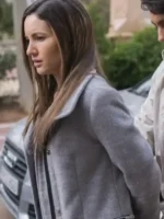 Side profile of the Ivana Baquero A Widow’s Game Grey Jacket.
