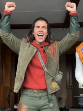 Front view of the classic Joel Oulette Green Jacket.