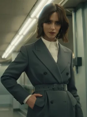 Close-up of the fabric on the Jordan Bennett The Beauty Grey Blazer.