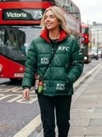 A full style look of the unique KFC UK Pickle Puffer Jacket.