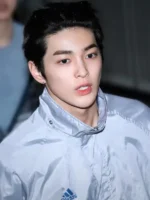 Close-up of the fabric on the Keonho Cortis Silver Striped Track Jacket.