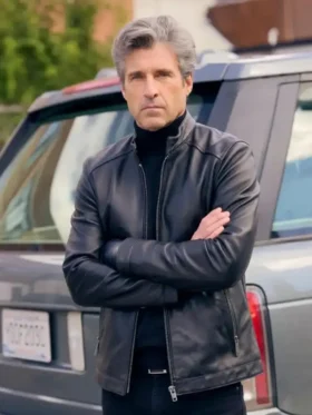 Front view of the Killer Angelo Doyle Black Leather Jacket.