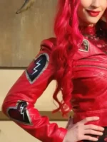 Close-up of the leather on the Kylie Cantrall Leather Jacket.