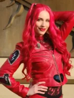 Side profile of the Kylie Cantrall Leather Jacket.