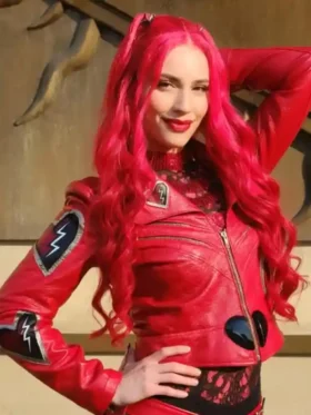 Side profile of the Kylie Cantrall Leather Jacket.