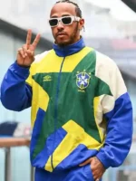 A full style look of the Lewis Hamilton Brazil Track Jacket.