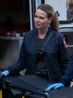 Lizzy Novak Chicago Med Quilted Jacket Closure View