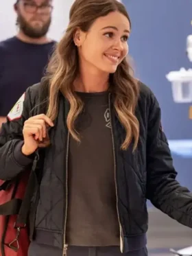 Lizzy Novak Chicago Med Quilted Jacket Front View