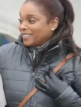 Lockwood Chicago Med Black Puffer Jacket Closure View