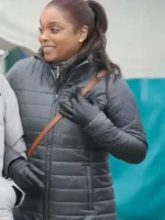 Lockwood Chicago Med Black Puffer Jacket Front View