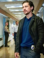 Side view of the brown Memory of a Killer Dave Leather Jacket.