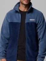 Two-tone blue Men's Steens Mountain Full Zip Fleece Jacket view.