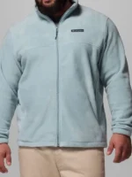 Light blue Men's Steens Mountain Full Zip Fleece Jacket look.