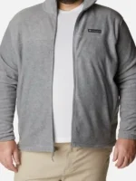 Light grey Men's Steens Mountain Full Zip Fleece Jacket profile.