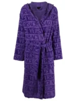 A sophisticated view look of the Purple Versace Robe for Men and Women.