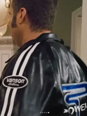 Side profile of the Ricky Bobby Talladega Nights Black Jacket.