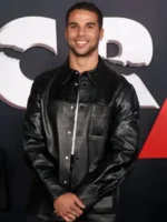 Front view of the vibrant Scream 7 Mason Gooding Leather Jacket.