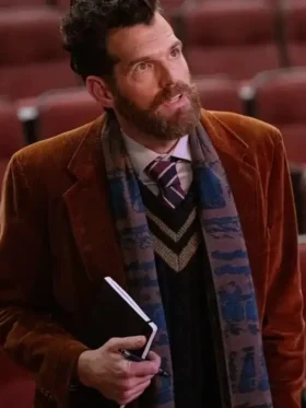 Front view of the Scream 7 Timothy Simons Corduroy Blazer.