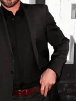 Close-up of the fabric on the Scream VI Skeet Ulrich Black Blazer.