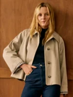 Front view of the classic Sezane Bobby Jacket.