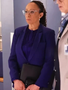 Sharon Goodwin Chicago Med Blue Blazer Front View