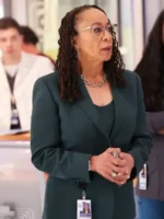Sharon Goodwin Chicago Med Green Blazer Front View